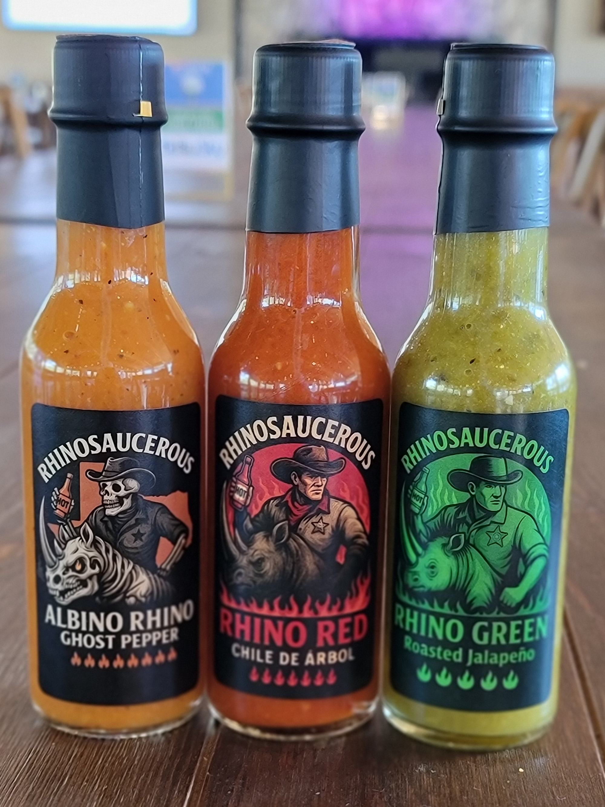 The Herd 3-Pack – RhinoSaucerous Hot Sauce Trio
